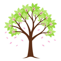 Obraz premium Spring Tree Icon Seasonal Vector Illustration for Springtime Designs