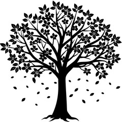 Spring Tree  Icon Seasonal Vector Illustration for Springtime Designs