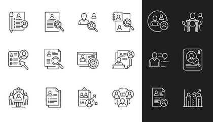 Minimalist Job and Career Icons – Clean Line Vector Set