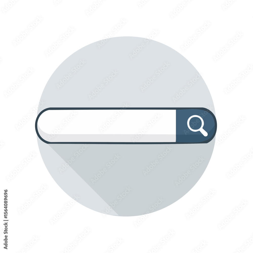 Aufkleber website search bar icon design for online navigation internet queries web interface vector illustrat