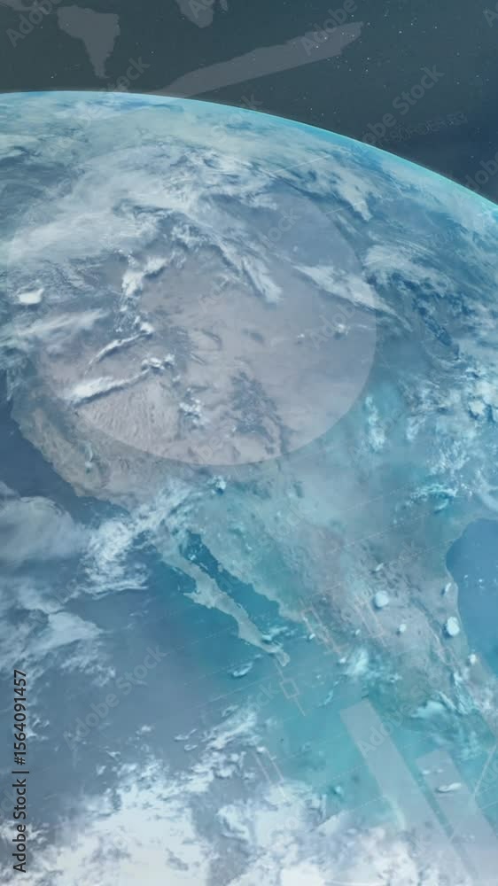 Aufkleber animation of data processing over globe