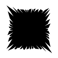 Abstract Black Burst Frame: A bold, abstract black burst frame with sharp, jagged edges creating a dynamic and edgy design element. Perfect for adding a powerful visual impact to your projects.