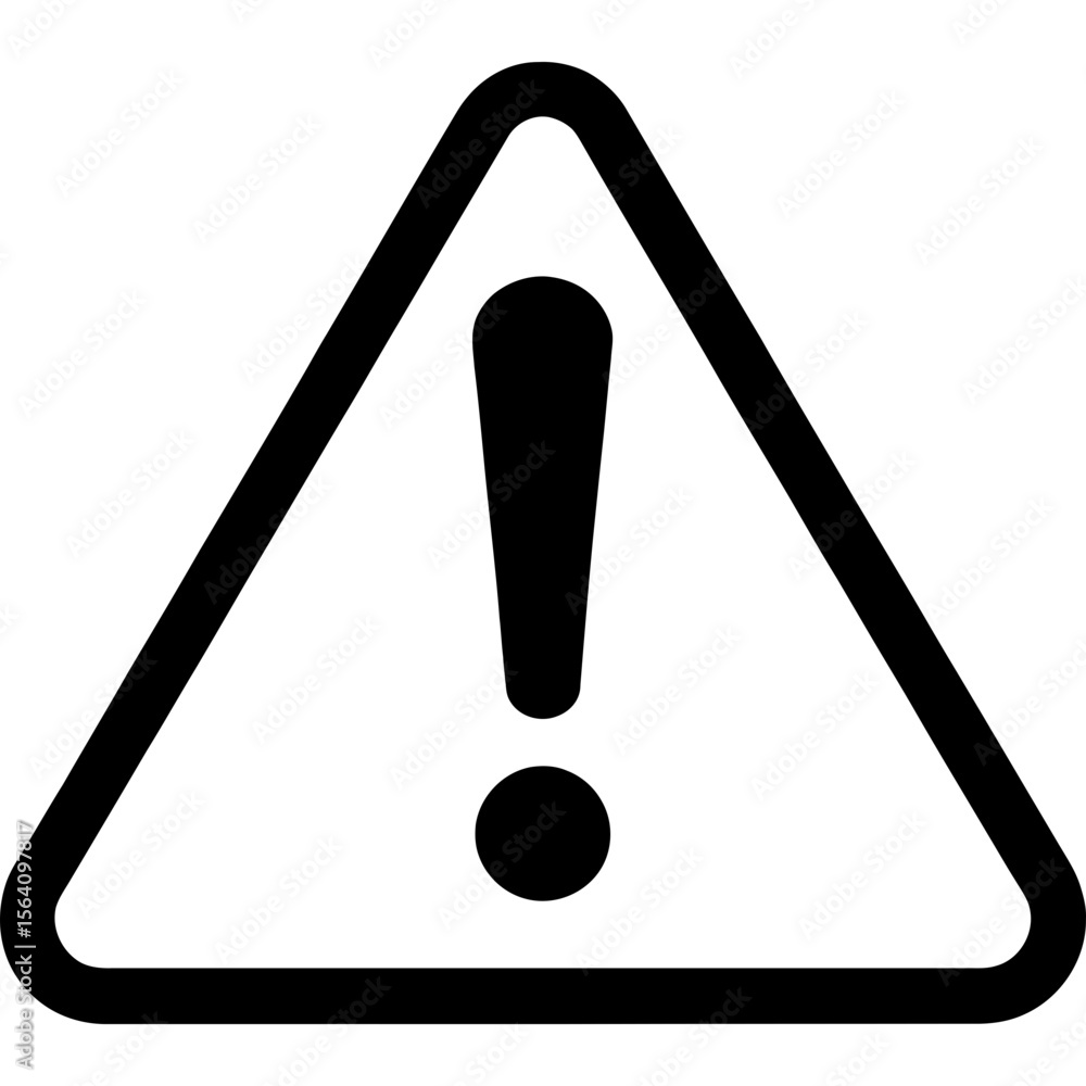 Poster warning triangle with exclamation mark icon vector