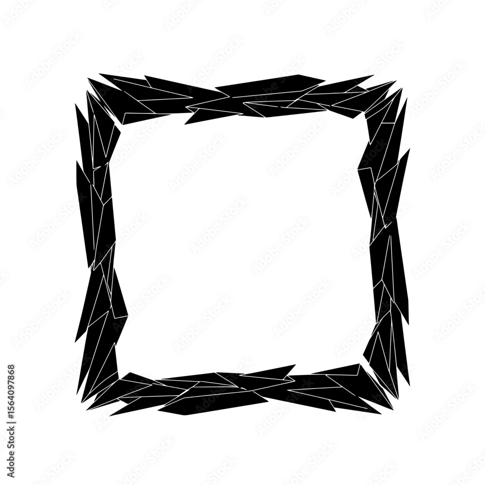Aufkleber geometric frame: a striking geometric frame featuring a modern design. a perfect element for your de