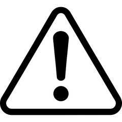 Plakat Warning triangle with exclamation mark icon vector
