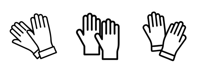 Fototapeta premium Gloves Icon Vector Collection for Fashion, Safety, and Utility Projects