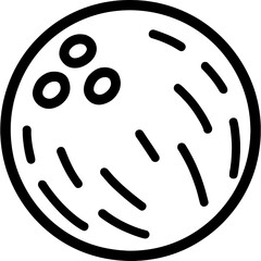 Obraz premium Coconut outline icon vector