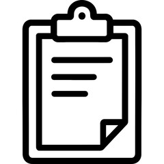 Clipboard outline icon vector