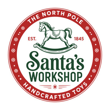 santas workshop t shirt design 2