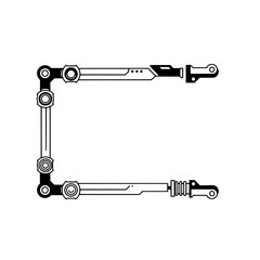 Mechanical Engineering Design: A sleek, modern design of intricate machinery components arranged in a structured layout. Emphasizing the precision and technological prowess.