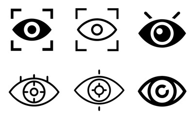 Eye Icon Vector Collection for Eye-Tracking, Vision, and Privacy Projects