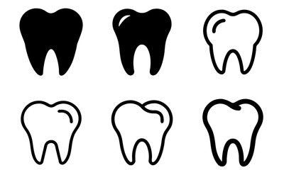 Dental and Tooth Icon Vector Collection for Dentistry, Oral Health, and Medical Projects