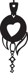 silhouette of a Earring Shape