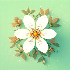 An illustration of a spring flower.