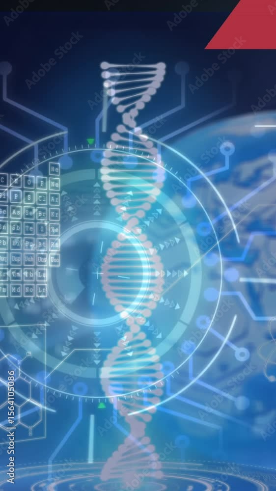 Poster digital padlock and brain animation depict global data processing technology.
