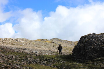 hiking in the mountains of iceland