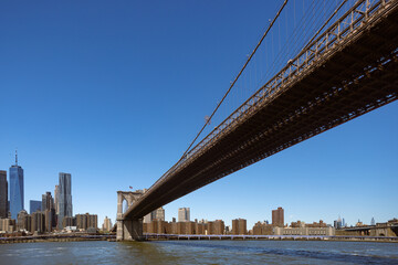 Brooklyn Bridge and Manhattan Skyline on a Clear Day 