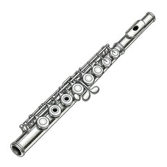 flute isolated on white background