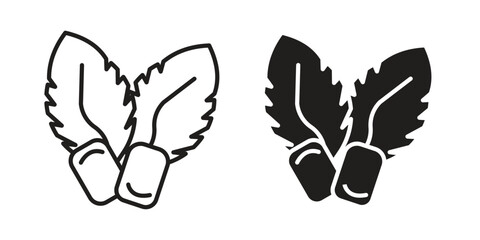 Obraz premium Mint gum icon in Thin linear and flat style. sign and symbol set