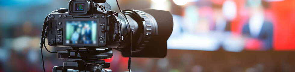 professional video camera is capturing the event