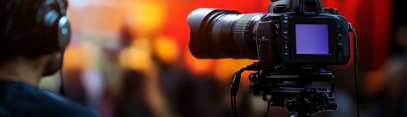 professional video camera is capturing the event