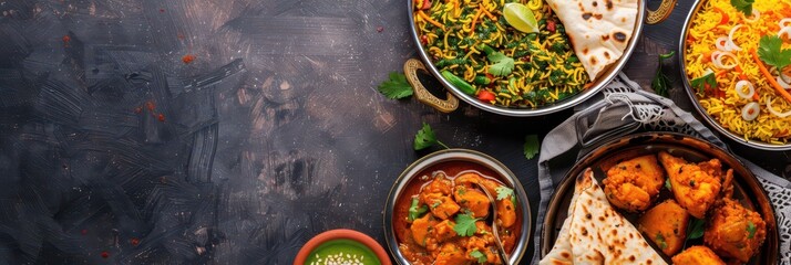 Traditional pakistani cuisine celebration for independence day