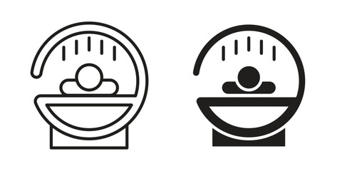 Solarium icon in Thin linear and flat style. sign and symbol set