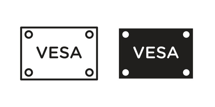Vesa icon in Thin linear and flat style. sign and symbol set