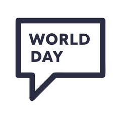 Obraz premium Speech bubble icon for World Mental Health Day