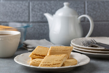Traditional Delicious Turkish dessert; flour cookie (un kurabiyesi)