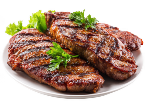 Charming Santa Claus figurine in a traditional red suit isolated on a white background for Christmas holiday decoration.