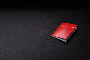 Swiss passport for travelling, flying and doing business. Switzerland document