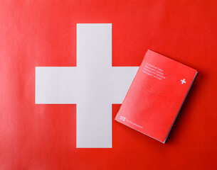 Swiss passport for travelling, flying and doing business. Switzerland document