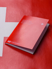 Swiss passport for travelling, flying and doing business. Switzerland document