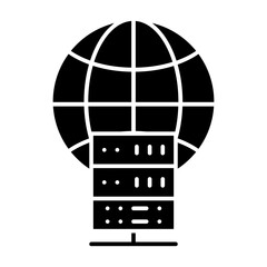 Data center vector icon. Data analytics illustration sign. Server symbol. Hosting web icon.