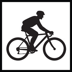 Obraz premium Cycling Silhouette Clipart Artwork