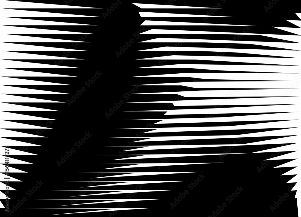 Poster striped black and white vector background with sharp lines. abstract pattern for covers, packaging, 