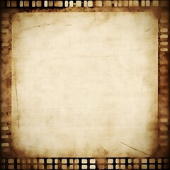 Naklejka premium Vintage Film Reel Border Grunge Texture Background