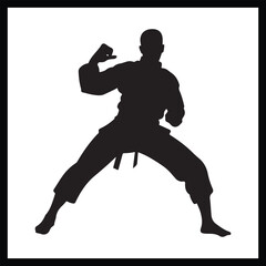 Mixed Martial Arts Silhouette Clipart