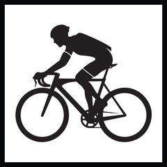 Obraz premium Road Cycling Silhouette Clipart