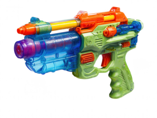 Brightly Colored Plastic Toy Water Gun for Outdoor Summer Fun and Play