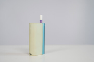 Electronic cigarette on a white background. Tobacco heating systems.