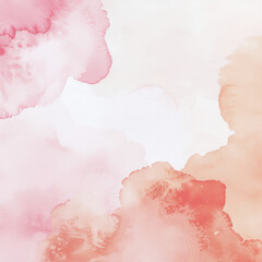 Soft pink and peach pastel abstract watercolor background with subtle paper texture, Ultra 4K.