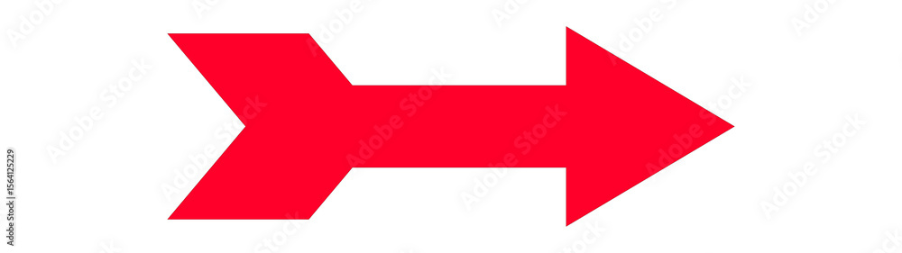 Aufkleber bold red arrow pointing right on transparent backdrop a striking vector graphic of a directional arr