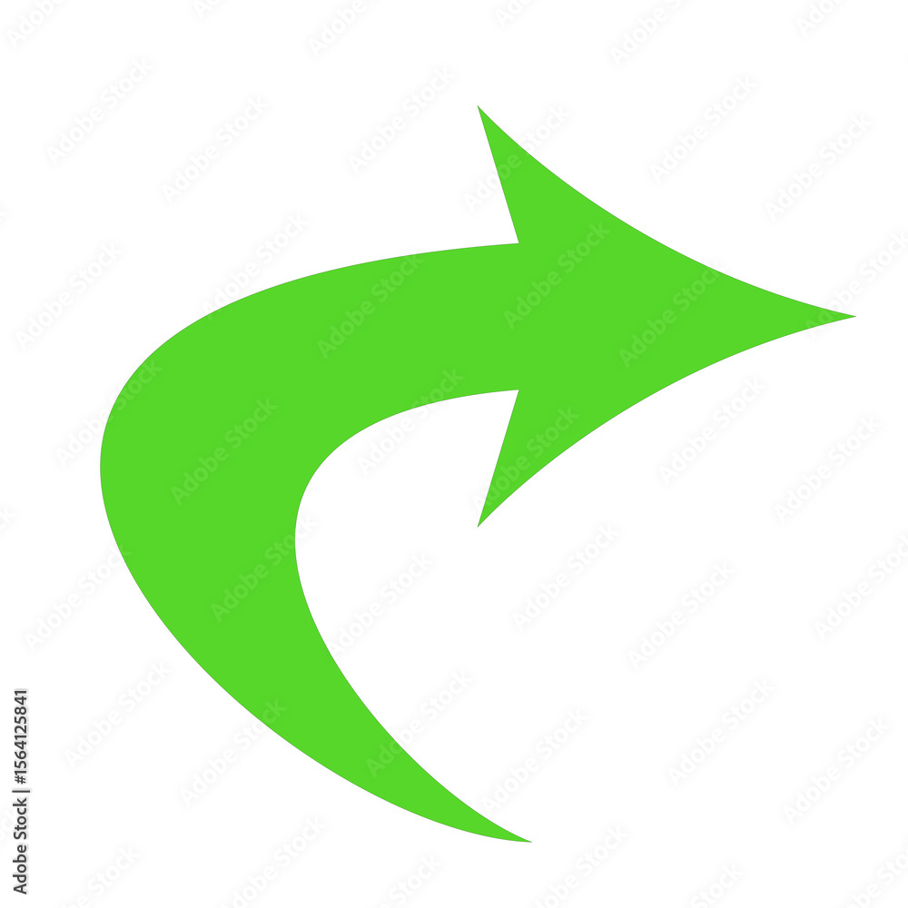 Poster green arrow pointing right a dynamic symbol of direction and progress a modern graphic element for n
