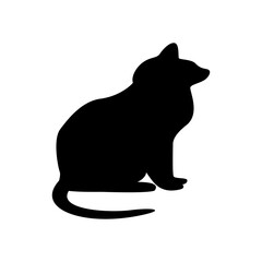 Obraz premium Black Cat Silhouette on Transparent Background, Perfect for Pet-Related Designs and Halloween Themes, Symbolizing Feline Grace and Mystery, Isolated