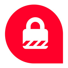 Red Security Lock Icon on Transparent Background A Symbol of Protection and Safety for Digital and Physical Assets with a Modern and Bold Design