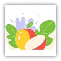 Mango fruits social media post and instagram banner template