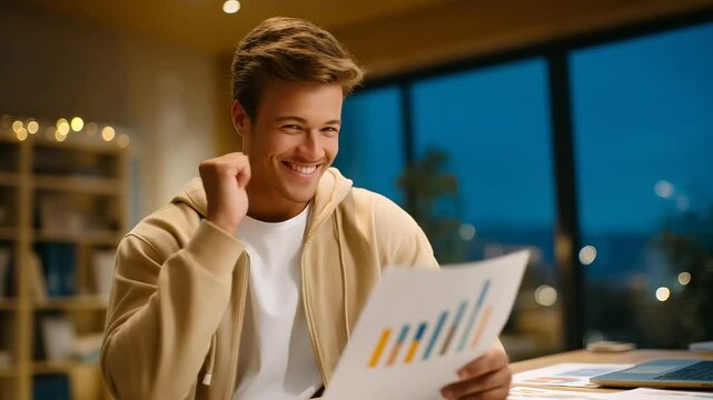 Effective Caseworker Examines Case Report in Office Environment