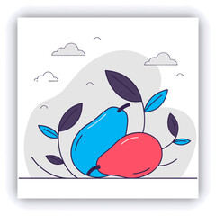 Mango fruits social media post and instagram banner template